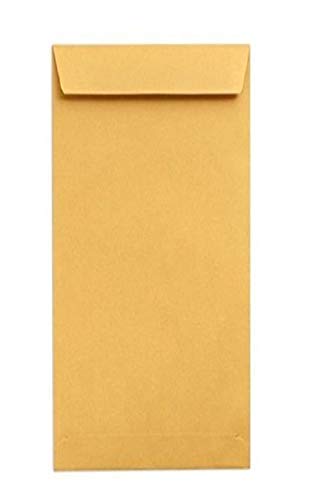 Cheque Size Envelopes – 11x5 Inch, Waterproof, Oil-Proof, Tear-Resistant | Poly Laminated inside | Courier Covers for Business, Office & Document Use (Yellow, Set of 10)